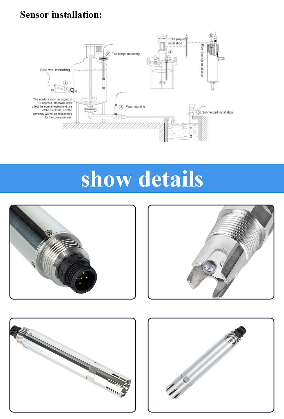 Thumbnail: Online pH Sensor | Industrial Inline pH Probe with RS485 Modbus & 4–20 mA