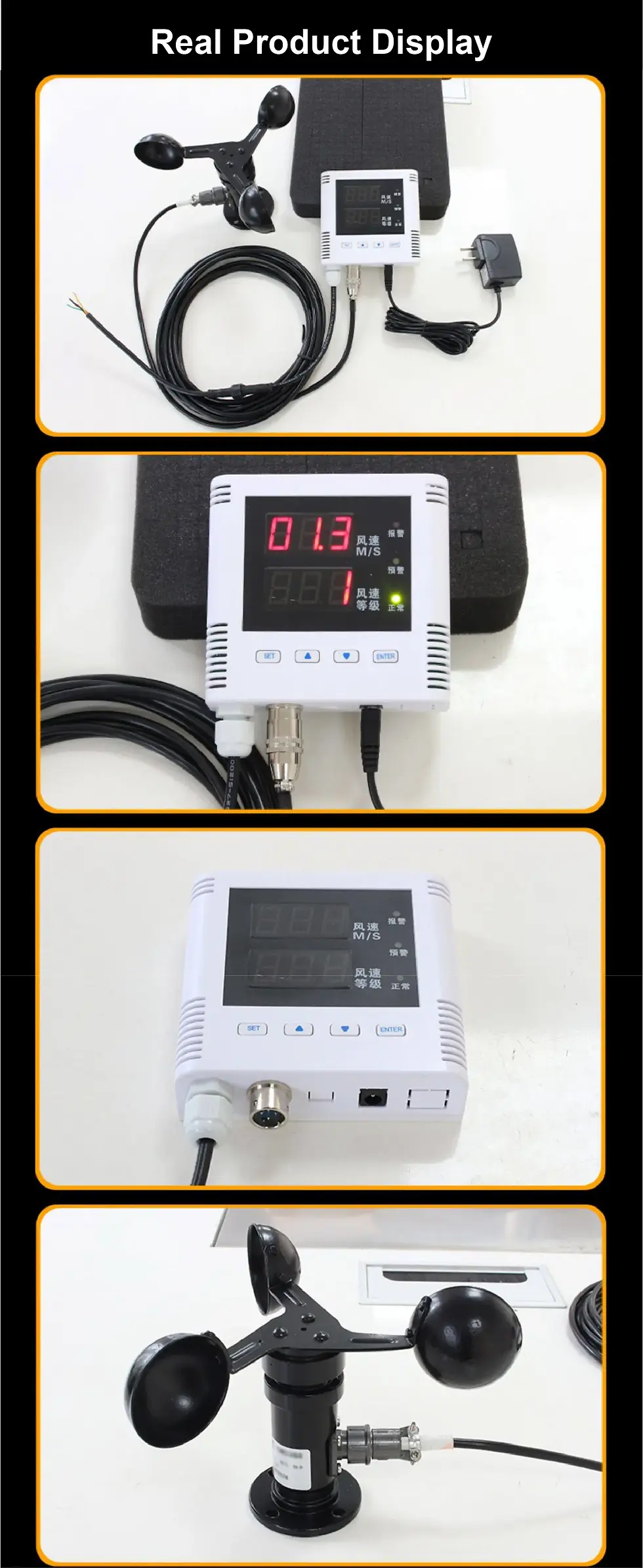 Thumbnail: Crane Wind Speed Alarm System with LED Display and Audible Buzzer 0–30 m/s