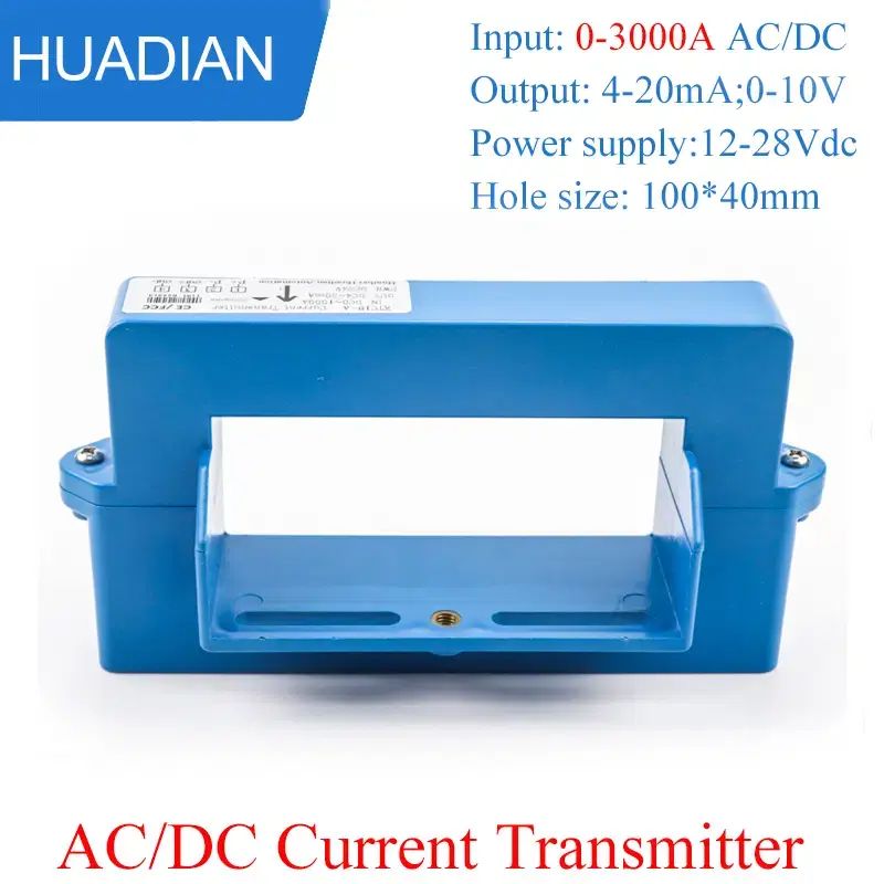 Thumbnail: Split-Core Hall Effect Current Sensor – 800A AC/DC Transmitter (4–20mA / 0–10V)