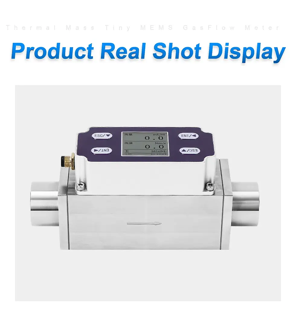 Thumbnail: MEMS Mass Flow Meter 4-20mA RS485 Digital Gas Flow Sensor Thermal Micro Flow