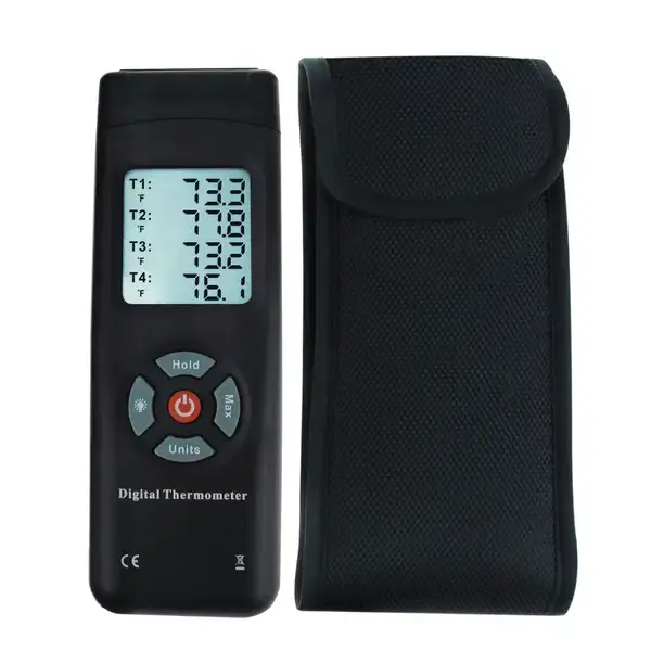 Thumbnail: 4-Channel K-Type Thermocouple Digital Thermometer