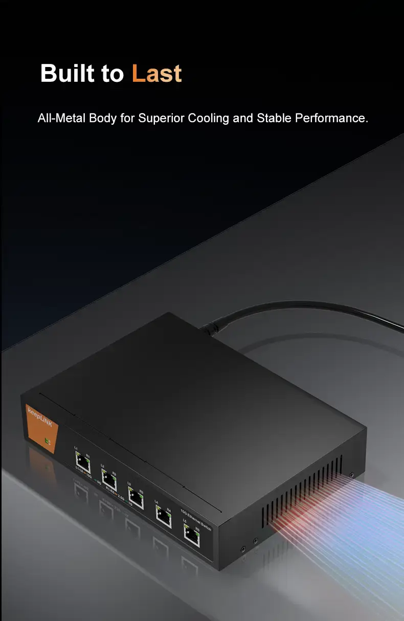 Thumbnail: 5-Port 10G Multi-Gigabit Unmanaged Ethernet Switch for High-Speed Networks
