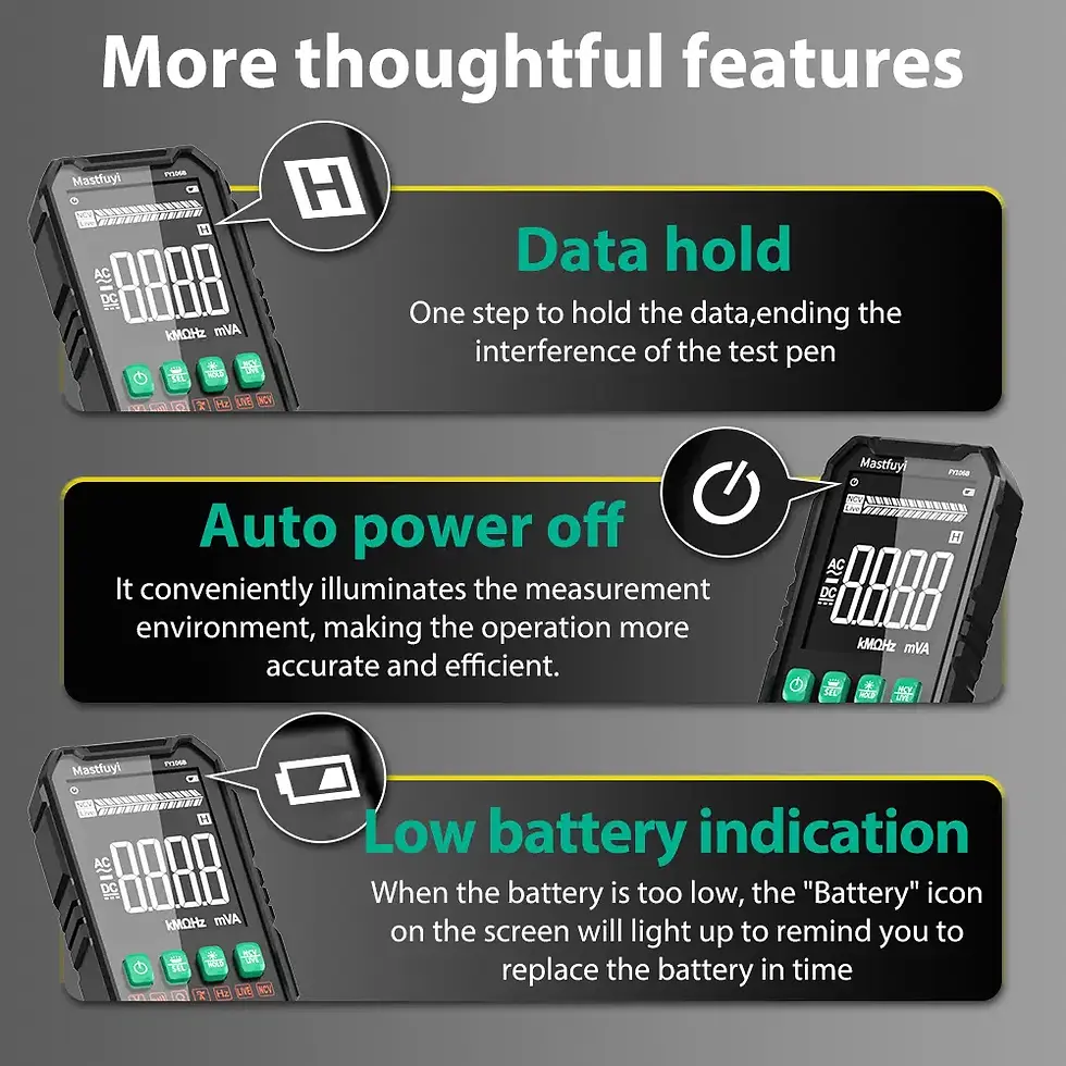 Thumbnail: Smart Digital Multimeter | True RMS Auto-Ranging with NCV & Flashlight