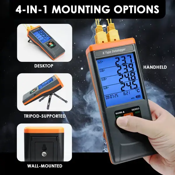 Thumbnail: 4-Channel K-Type Thermocouple Data Logger – Secure Multi-Point Temp Monitor