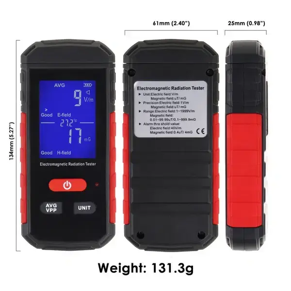 Thumbnail: Digital Radiation Survey Meter – EMF Tester for Electric & Magnetic Fields