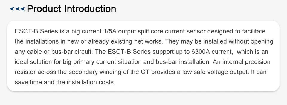 Thumbnail: High-Capacity Split Core Current Transformer – 600–1500A / 5A Secondary