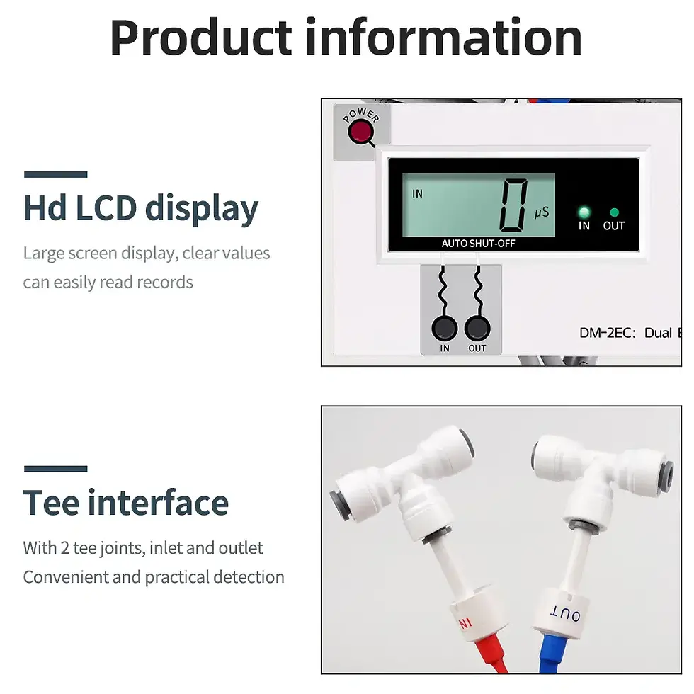 Thumbnail: Dual-Probe Online TDS / EC Water Quality Tester – Digital Smart Monitor with I/O