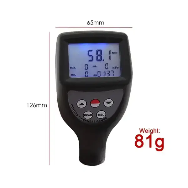 Thumbnail: Paint Coating Thickness Gauge F/NF Probes Big LCD