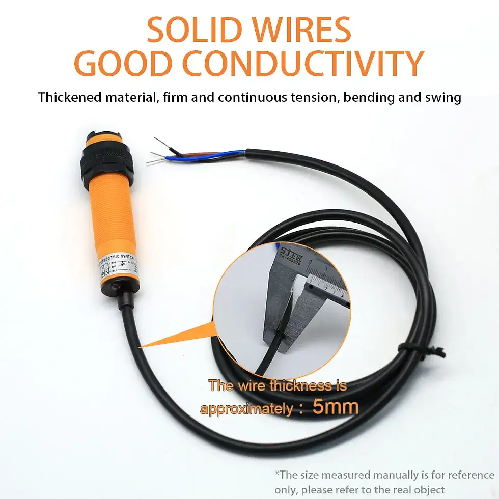 Thumbnail: M18 Photoelectric Sensor – Diffuse / Reflective Detection, Up to 5 m, IP65