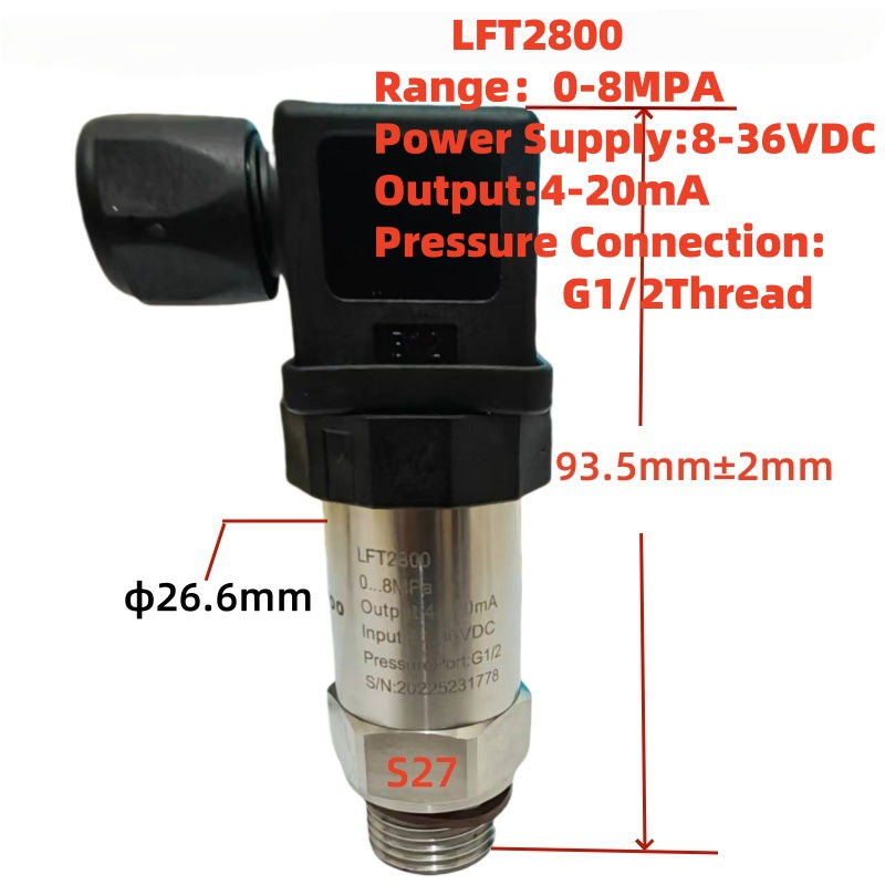 Thumbnail: 4–20mA Pressure Sensor Transmitter for Water, Oil, Air & Vacuum Applications