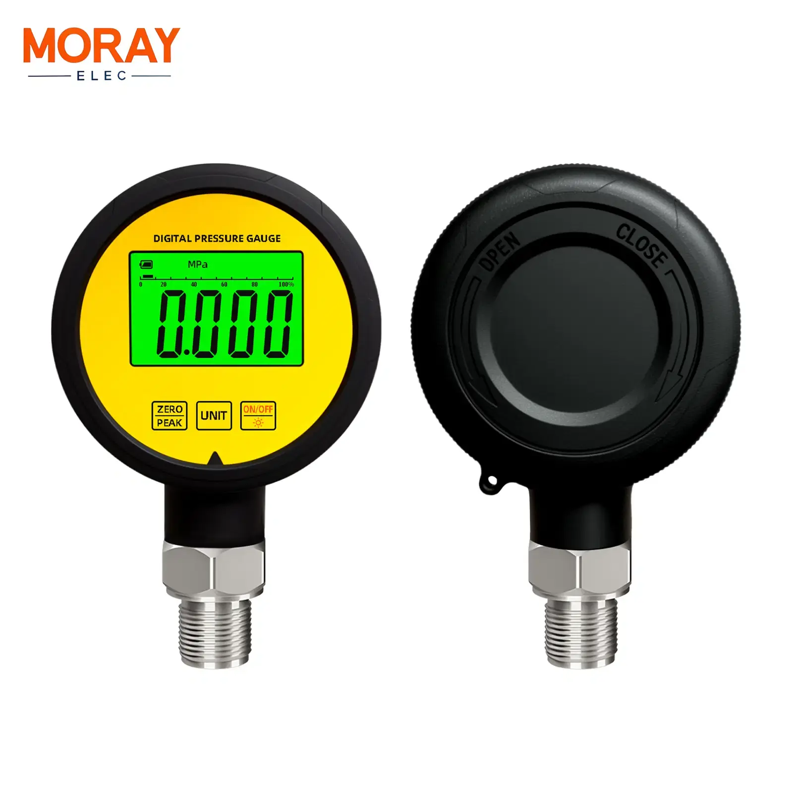 Digital Pressure Gauge with LCD Display | IP65 Waterproof | Stainless Steel