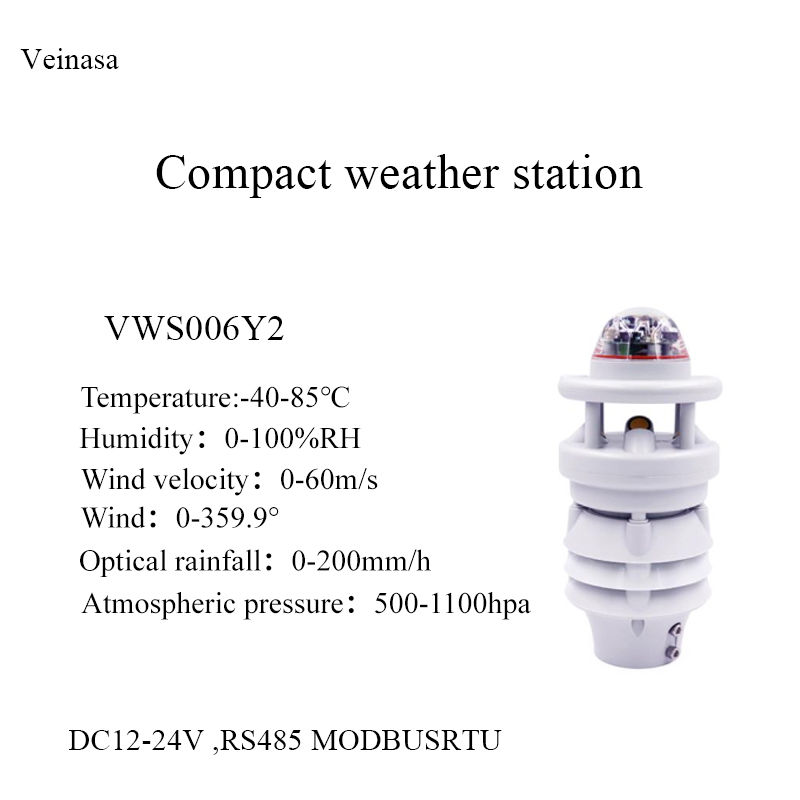 Thumbnail: 6-in-1 Ultrasonic Weather Station | 4–20 mA & RS485 Outdoor Meteorological Sensor