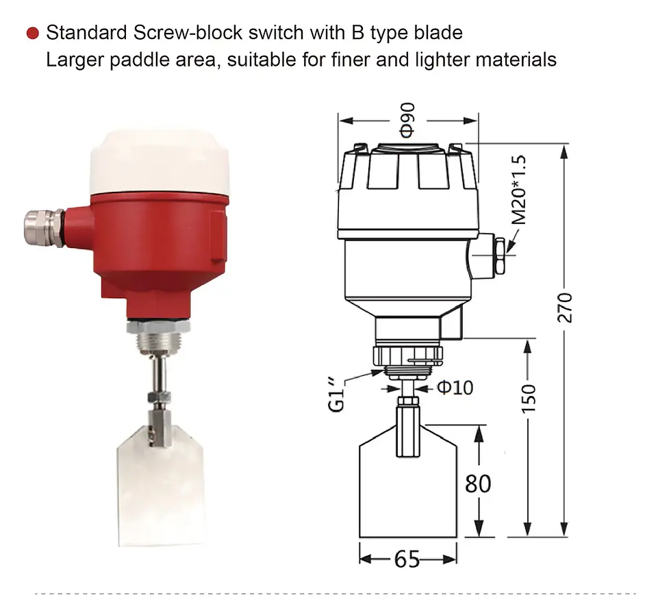 Thumbnail: High-Temperature Rotary Paddle Level Switch – Bulk Solids Detection