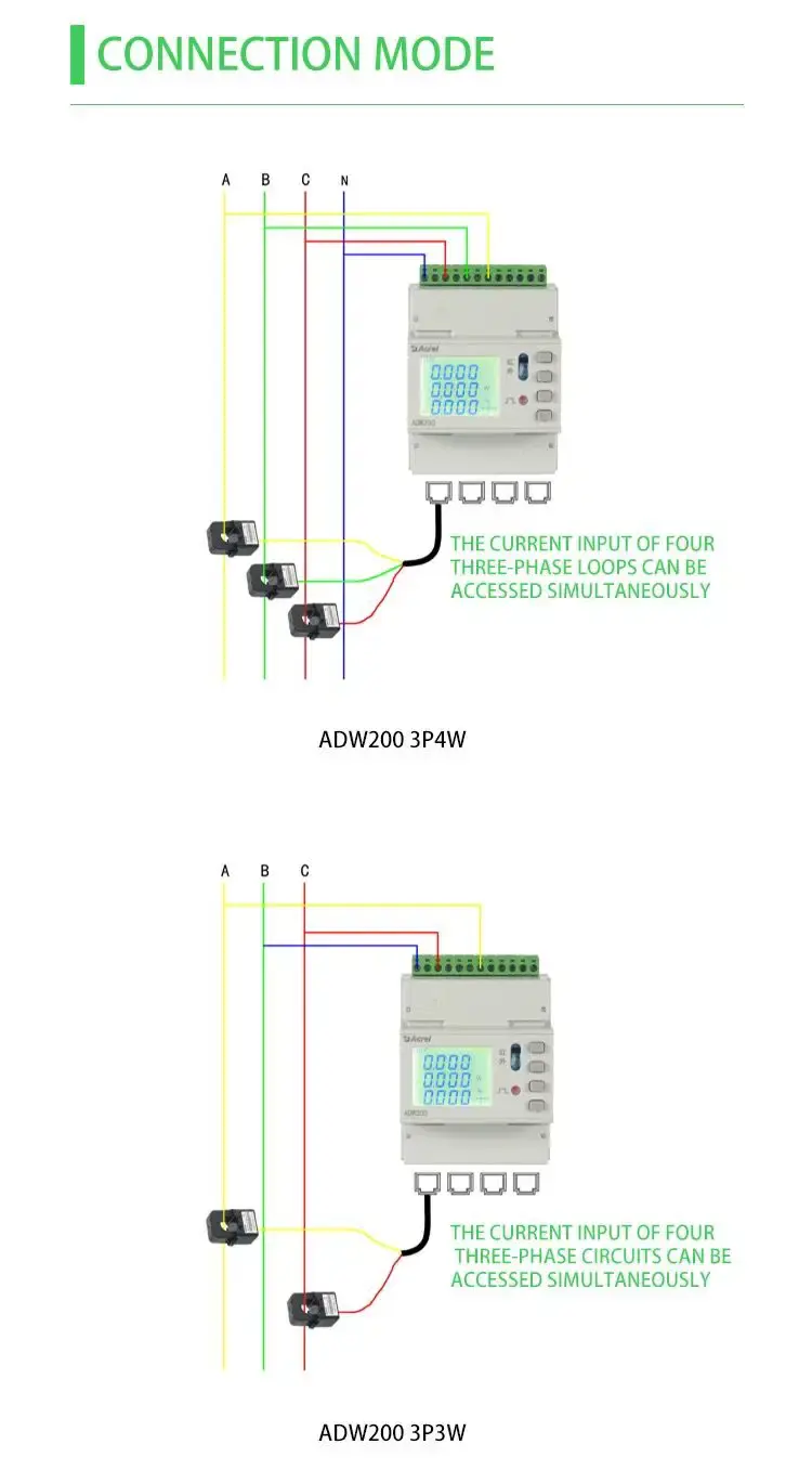 Thumbnail: Multi-Channel 3-Phase Energy Meter – RS485 Modbus, DIN Rail