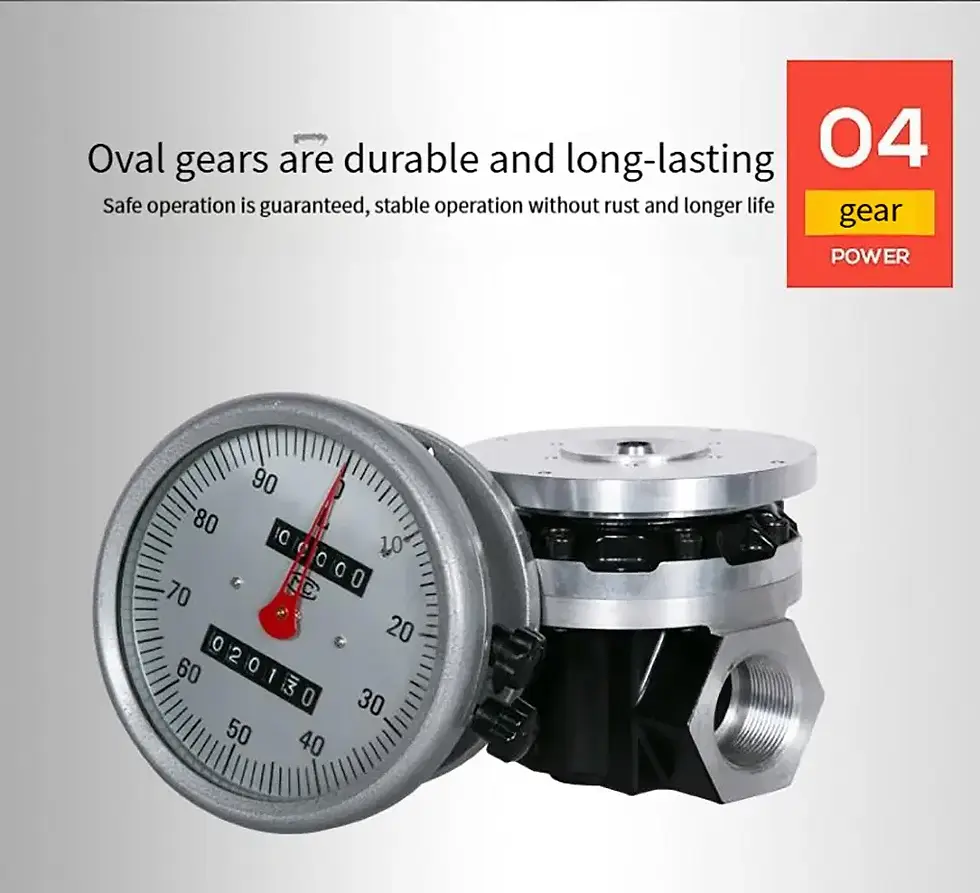 Thumbnail: Mechanical Oval Gear Flow Meter for Fuel and Oil Measurement (1” to 2” Pipe)