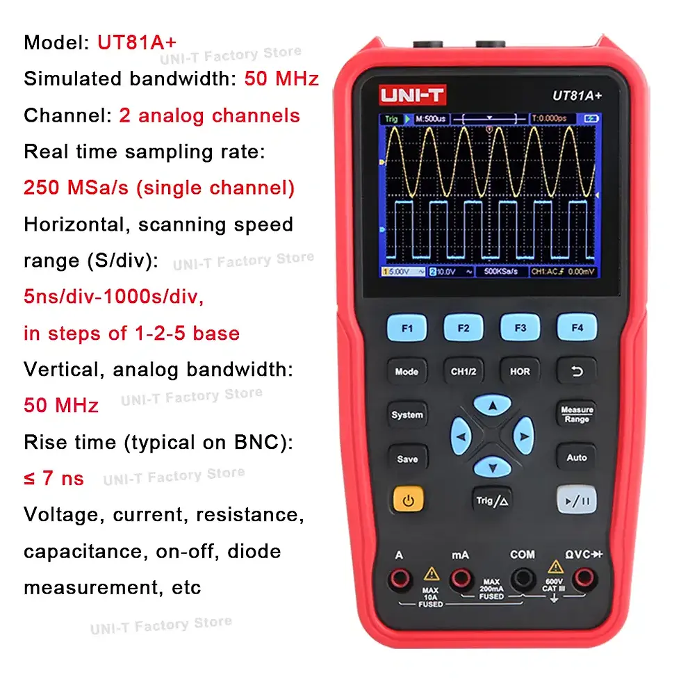 Thumbnail: Handheld Digital Oscilloscope Multimeter with Signal Generator (Up to 100 MHz)
