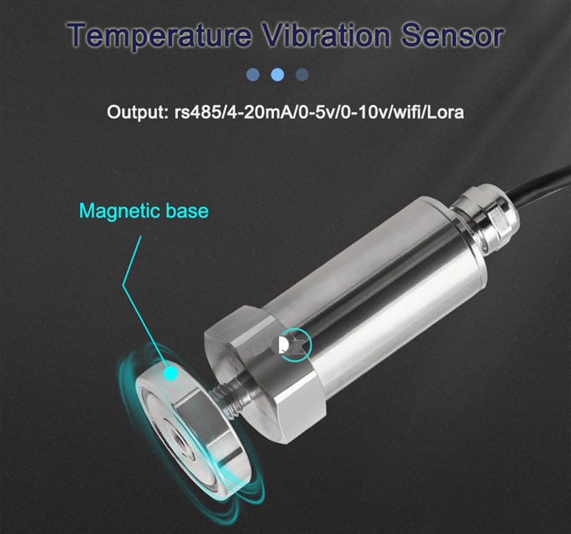 Thumbnail: Industrial Vibration & Temperature Sensor (IP67, 4–20mA & RS485 Output)