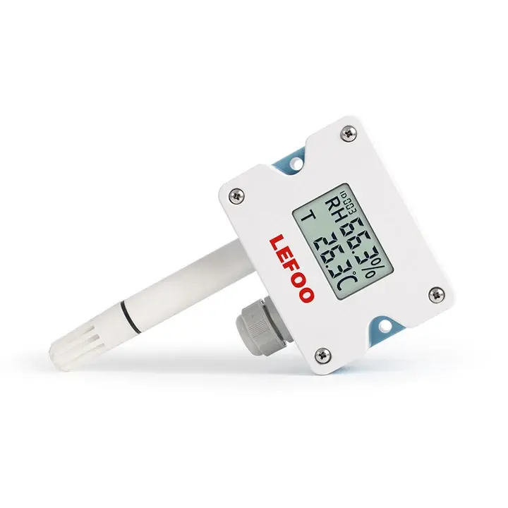 Industrial Temperature & Humidity Transmitter – LCD Display, RS485, Wall or Duct Mount