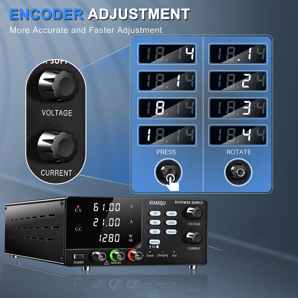 Thumbnail: High-Power Adjustable DC Battery Charging Power Supply – 15 V to 60 V