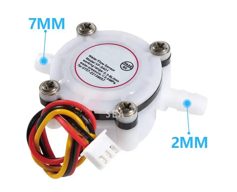 Thumbnail: ProSight NPN Pulse Signal Measure Water Flow Food Grade Water Flow Sensor