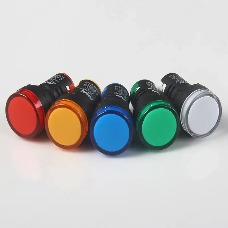 22mm LED Power Indicator Light – Red / Green / Yellow / Blue (12V AC)