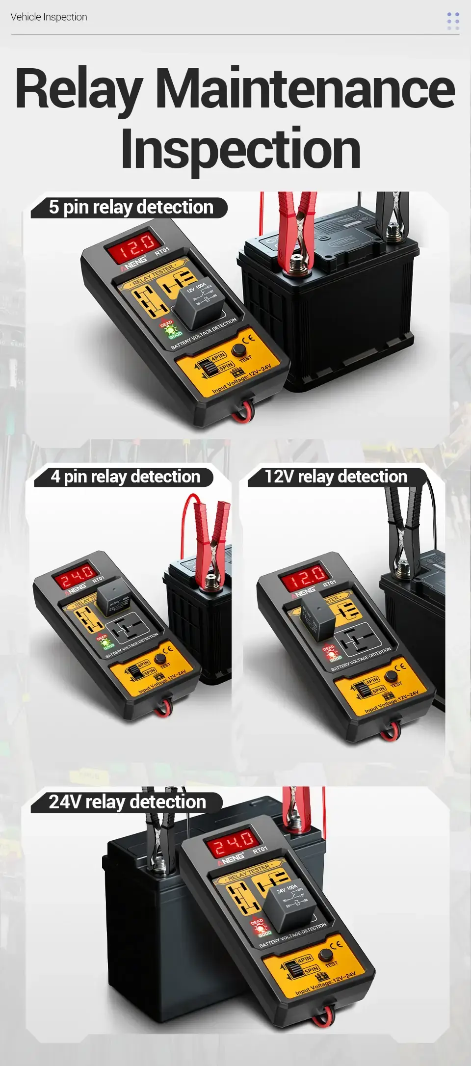 Thumbnail: Automotive Relay Tester | 11–25 V Digital Relay & Vehicle Battery Detector