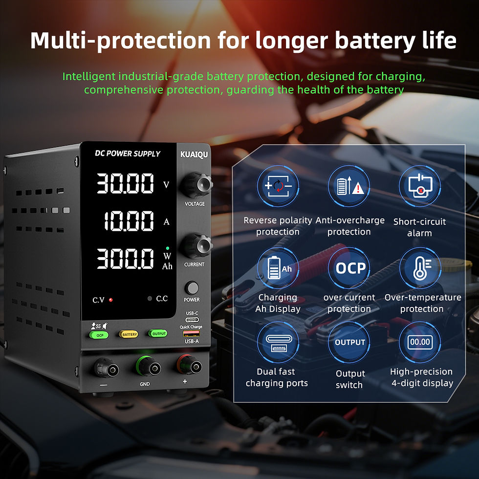 Thumbnail: Adjustable DC Battery Charging Power Supply with Intelligent Battery Mode