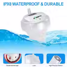Wireless Pool & Spa Thermometer IPX8 Waterproof Digital Temperature Sensor