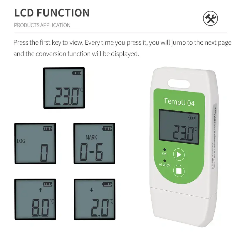 Thumbnail: Reusable USB Temperature Data Logger – 32,000 Readings Capacity, CSV/PDF Export