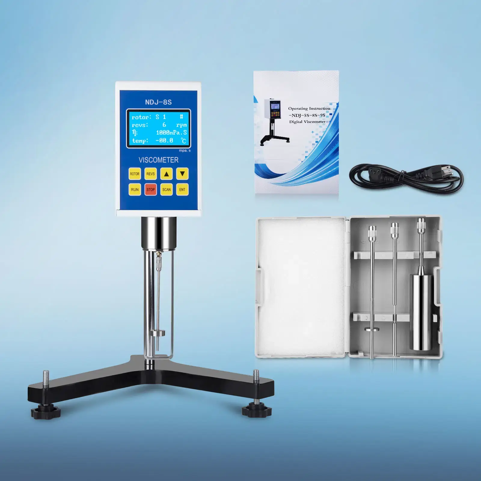 Digital Rotary Viscometer (High Precision, Paint & Fluid Viscosity Measurement)