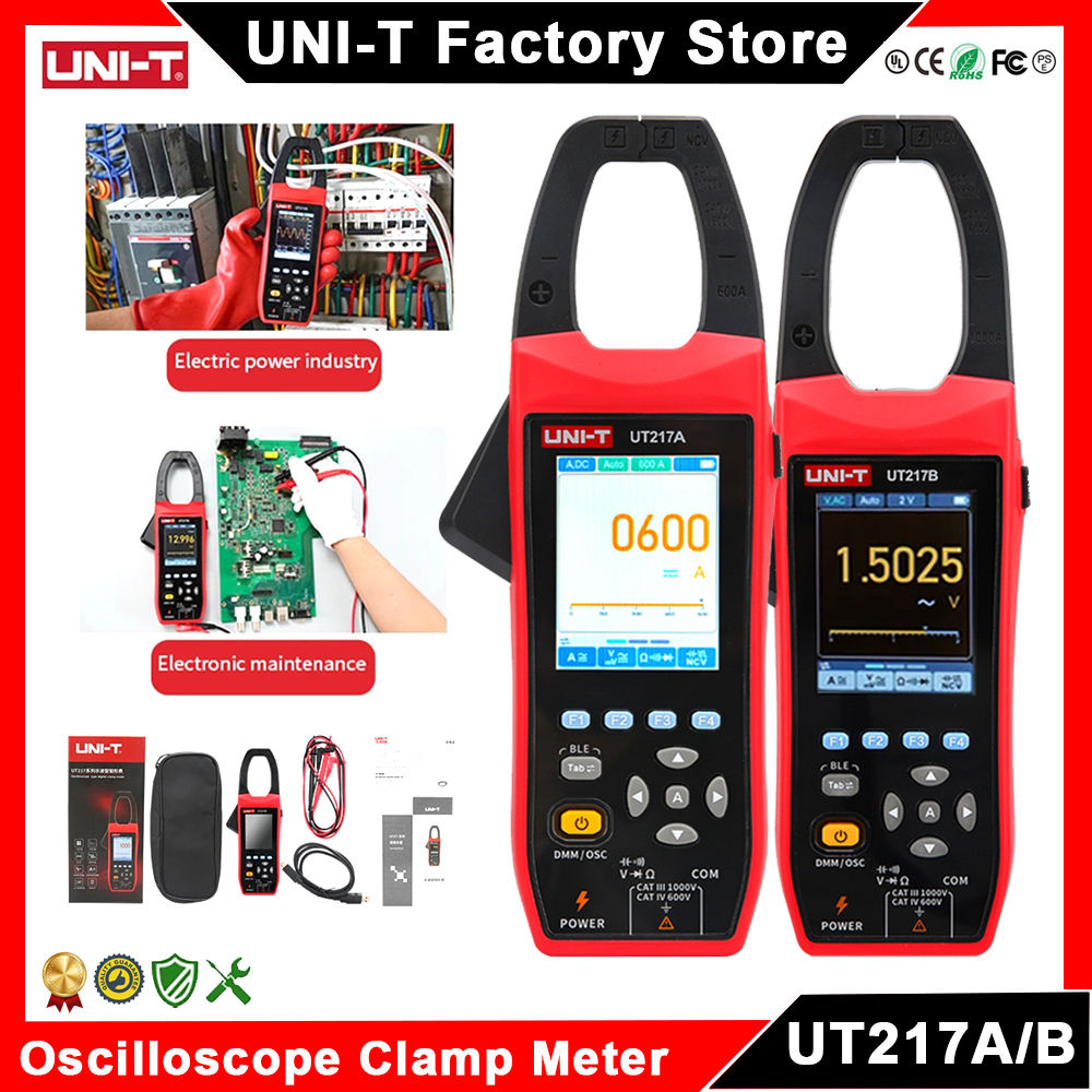Oscilloscope Clamp Meter with Waveform Display & Bluetooth Connectivity