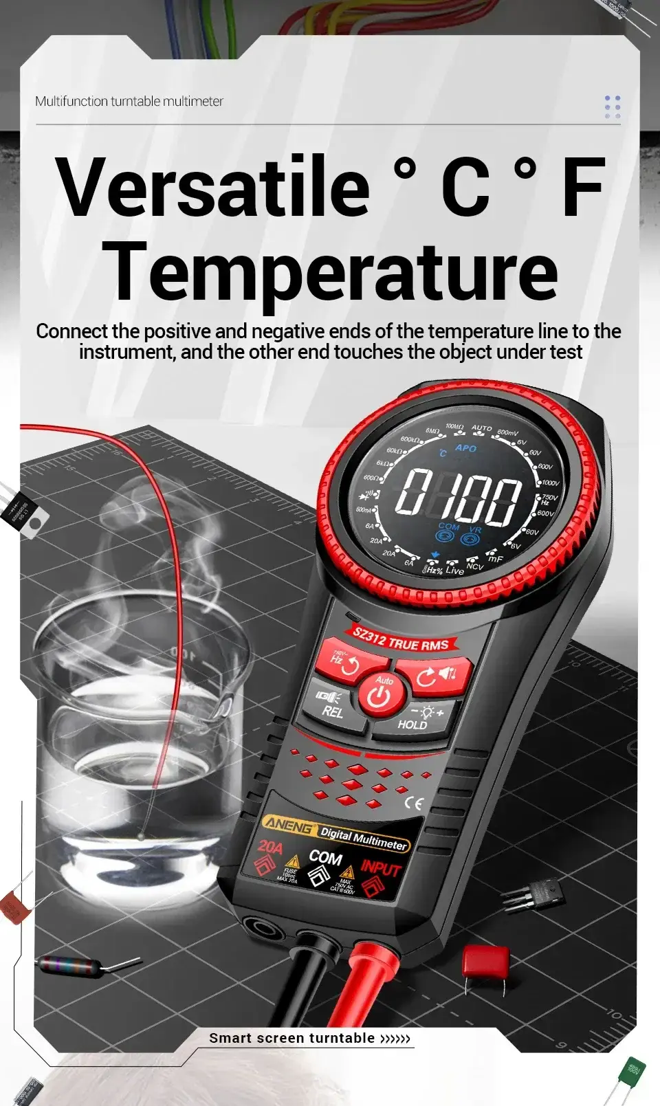 Thumbnail: Auto-Ranging Digital Multimeter with Colour Display, NCV & 20A Current