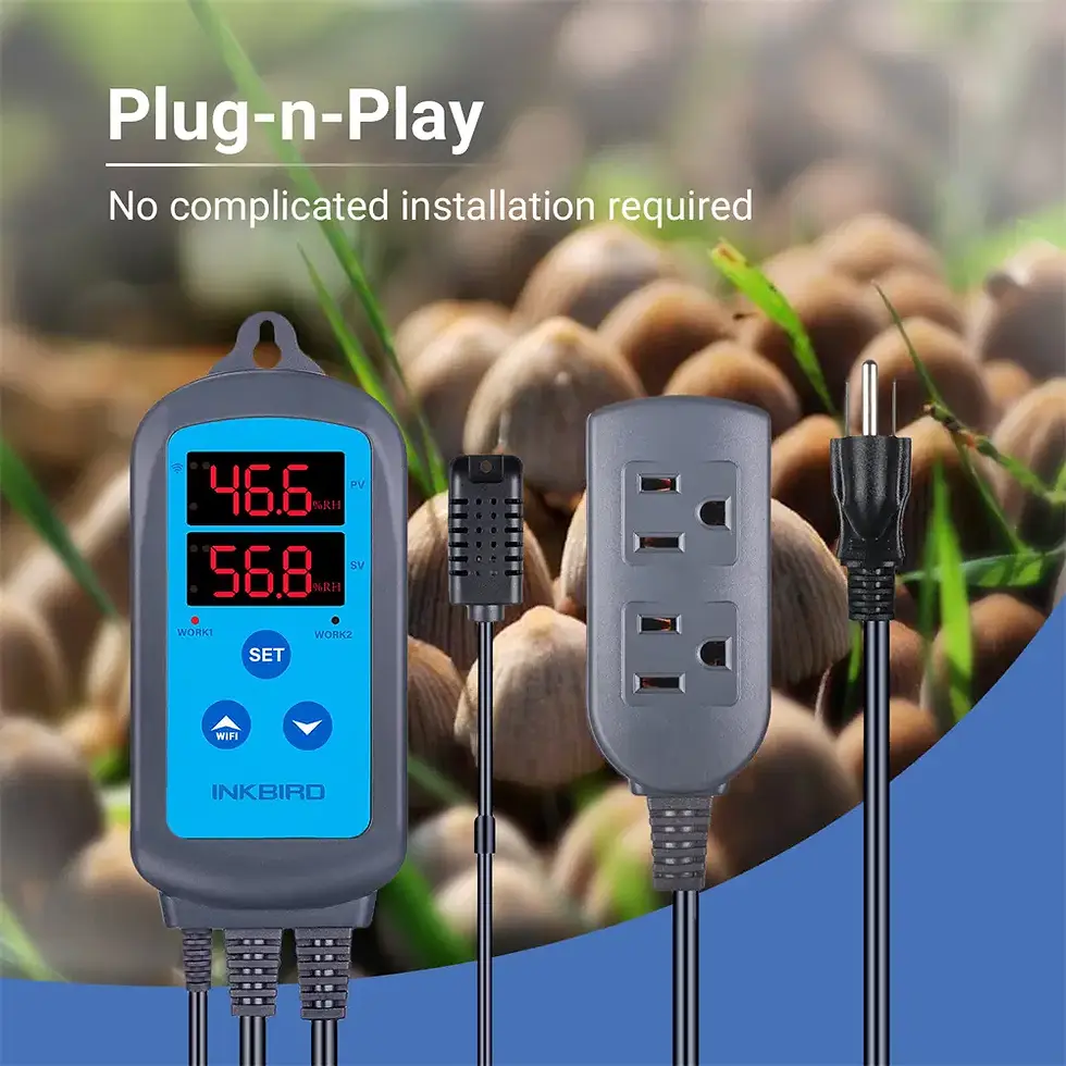 Thumbnail: Wi-Fi Digital Humidity Controller – Dual Outlet Pre-Wired Environmental Control