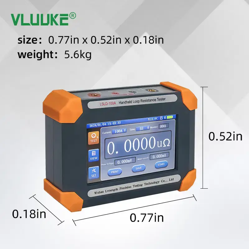 Thumbnail: Handheld Loop Resistance Tester – 100A Portable Micro-Ohmmeter for Switchgear