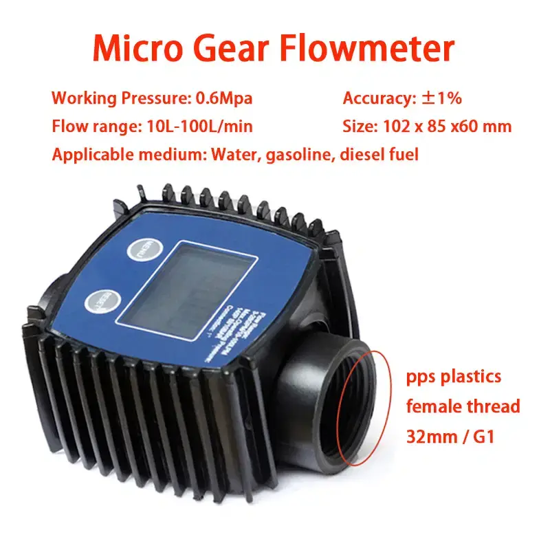 Thumbnail: Micro Turbine Flow Meter with RS485 Modbus for Water, Oil and Liquid Measurement