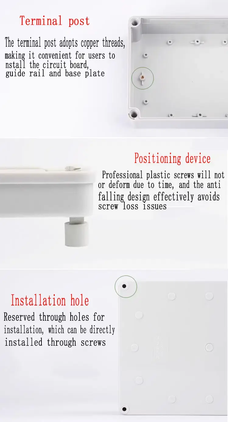 Thumbnail: ABS Waterproof Distribution Junction Box – Indoor & Outdoor Wiring Enclosure
