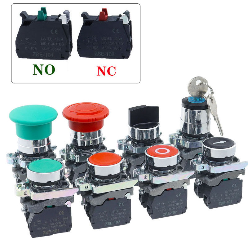 Momentary Push Button Switch – Self-Reset Industrial Panel Mount