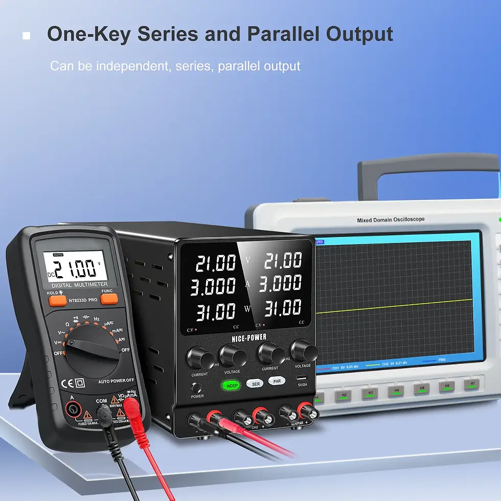 Thumbnail: Dual-Channel Programmable DC Bench Power Supply – Series & Parallel, Up to 60V