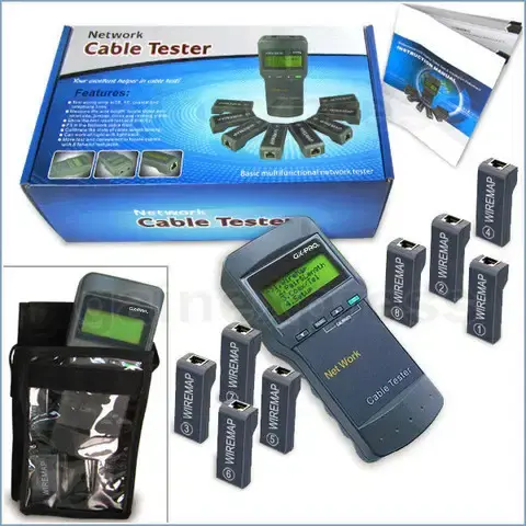 Thumbnail: Network LAN Coaxial Wire Length Tester w/ 8 Remote Identifier