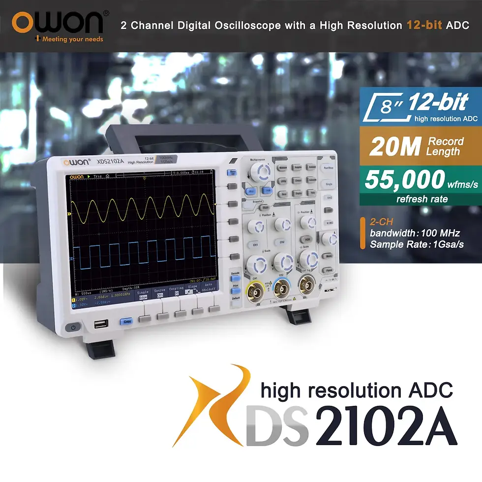 Thumbnail: Digital Oscilloscope 100MHz 2+1 Channel with 1GSa/s Sampling