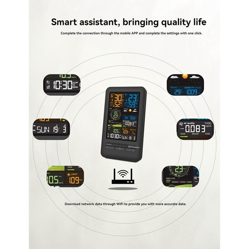 Thumbnail: WiFi Smart Weather Station with Wind, Rainfall, Light and Alarm Functions