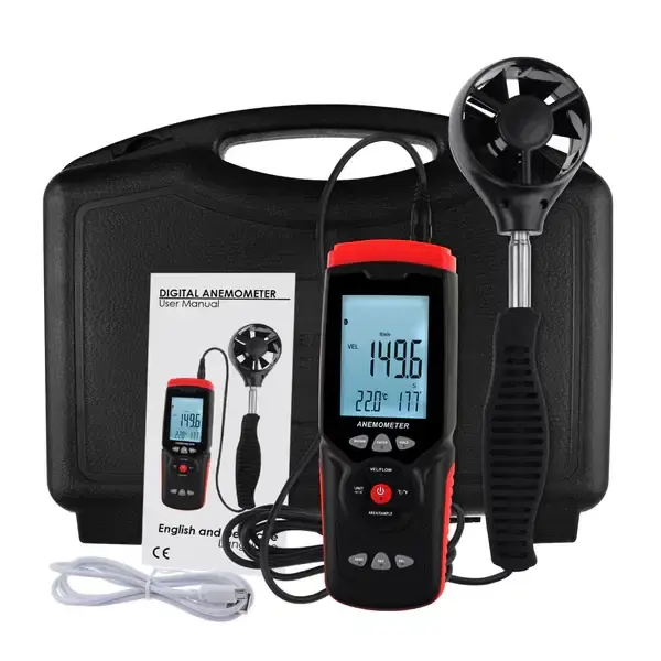 Thumbnail: Multifunction Digital Anemometer Datalogger – Wind Speed, Temp & Humidity Meter