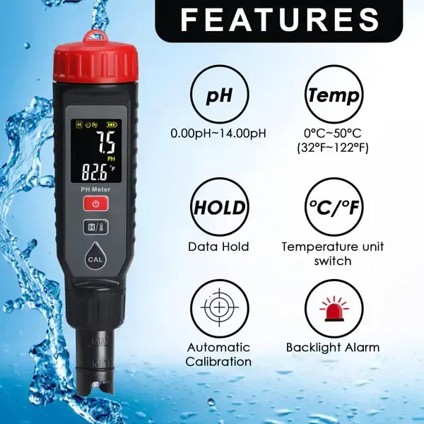 Thumbnail: Professional pH & Temperature Meter – High-Accuracy Readings