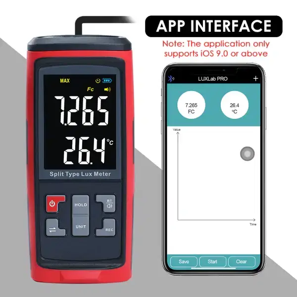Thumbnail: Bluetooth Split-Type Illuminance Meter | Professional Light Intensity Meter