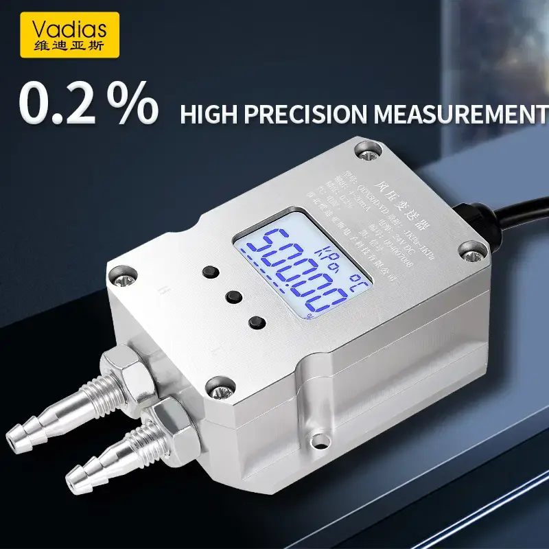 Thumbnail: Digital Differential Pressure Transmitter – 4–20mA / RS485 Multi-Output with LCD