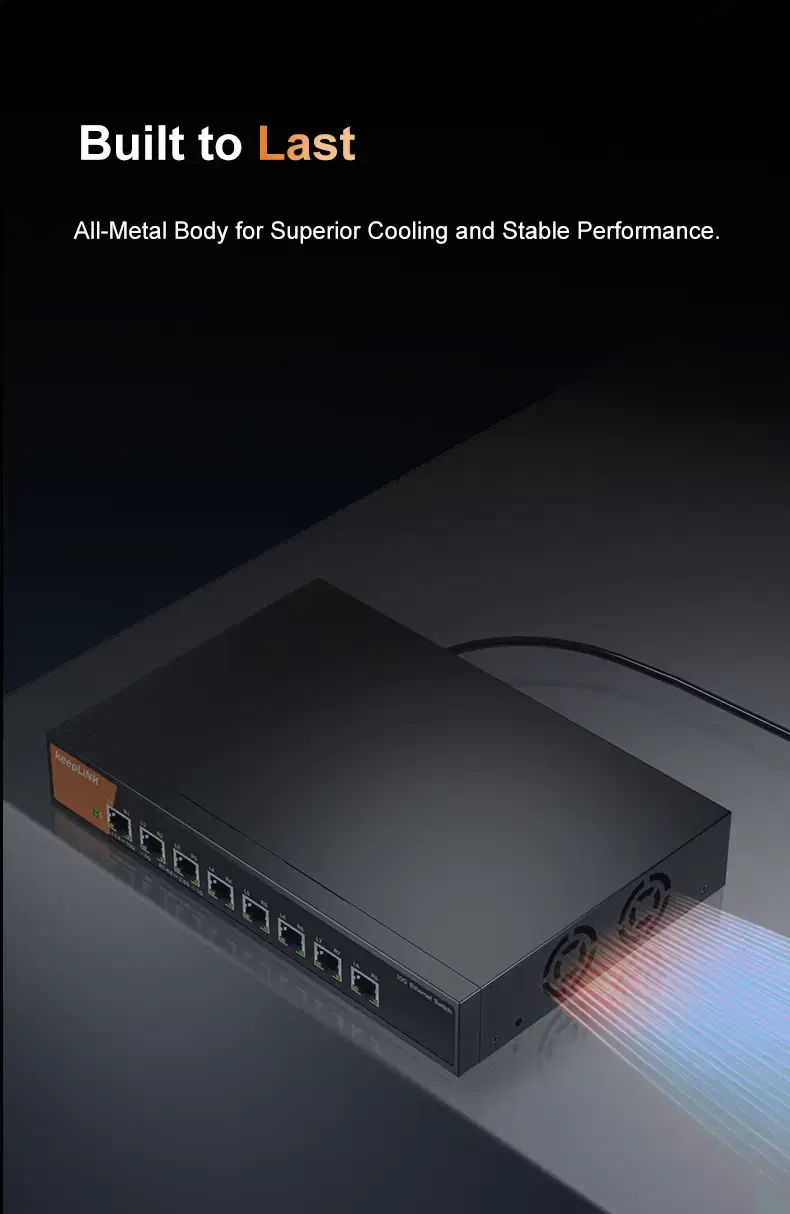 Thumbnail: 8-Port 10G Multi-Gigabit Unmanaged Ethernet Switch for High-Bandwidth Networks