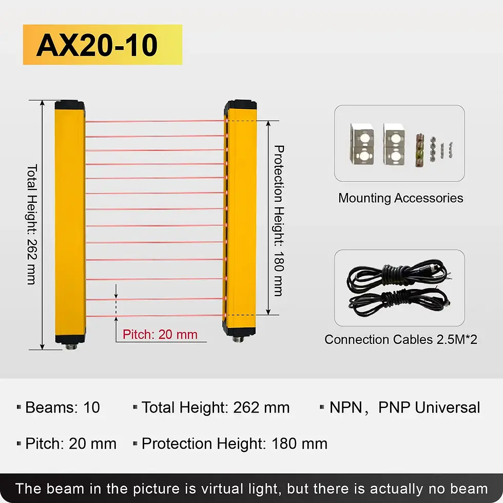 Thumbnail: Industrial Safety Light Curtain – Infrared Machine Guarding Sensor