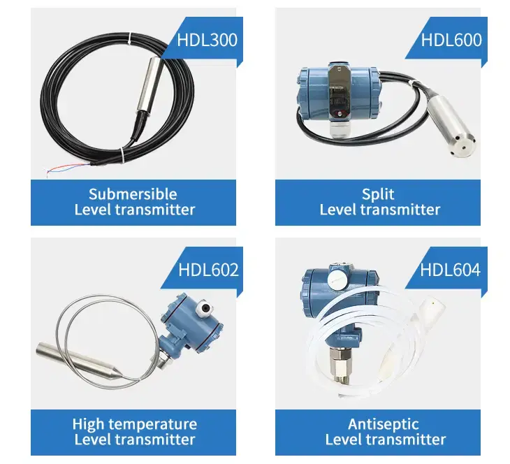 Thumbnail: Submersible Level Transmitter – Up to 80m, 4–20mA / RS485 Output, SS 316