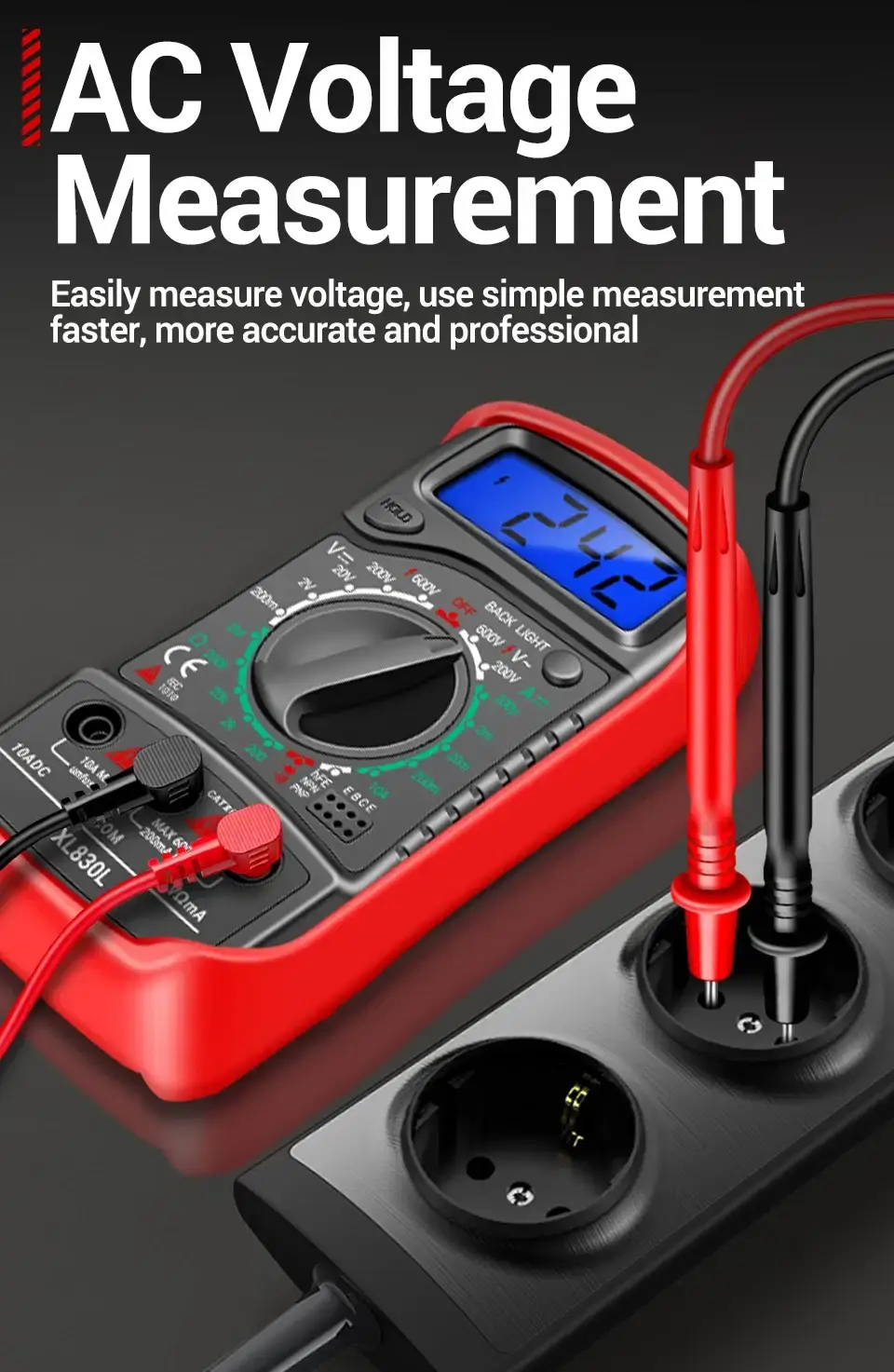 Thumbnail: Compact Auto-Ranging Digital Multimeter for Electrical Testing (2000-Count)
