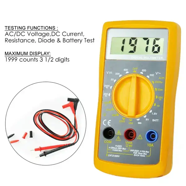 Thumbnail: Digital Multimeter – AC/DC Voltage, Current, Resistance, Diode & Battery Tester
